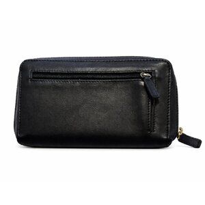 DEREK ALEXANDER Black Leather Zip Wallet - NWT